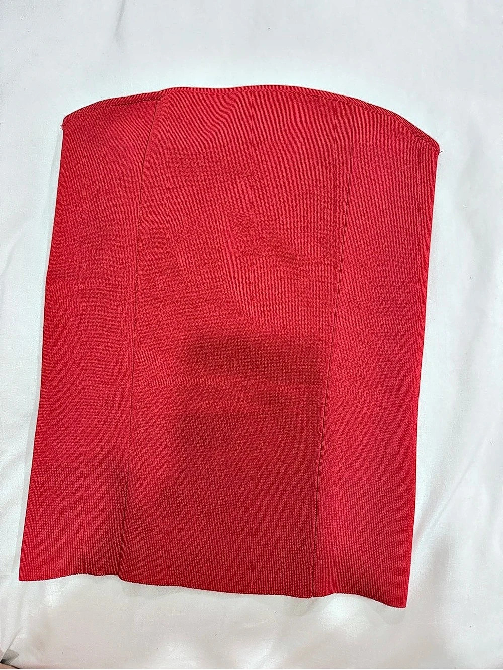 MNG Strapless Fitted Top Red